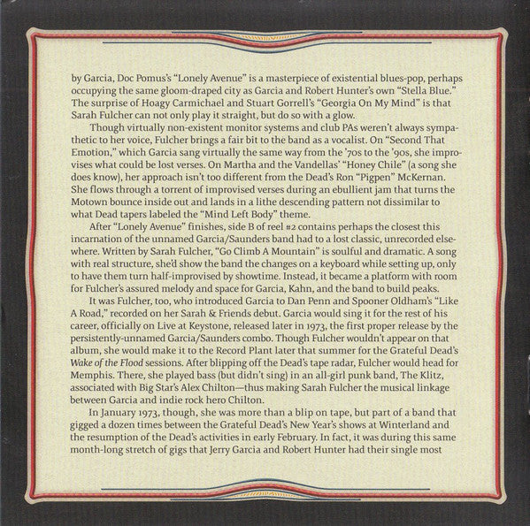 GarciaLive Volume 12 (January 23rd, 1973 The Boarding House) (CD) | Mint (M) Mint (M)