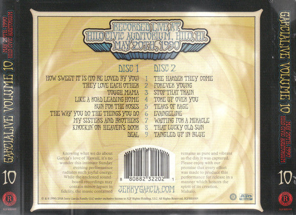 GarciaLive Volume 10 (May 20th, 1990 Hilo Civic Auditorium)(CD) | Mint (M) - ROCK *NEW/CD*