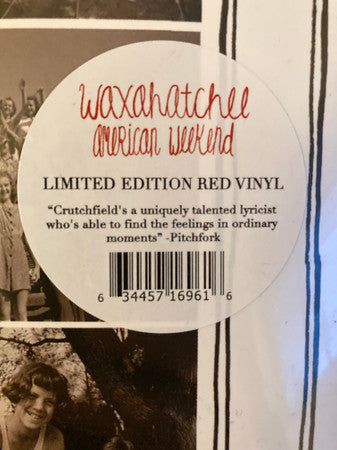 Waxahatchee - American Weekend (RED VINYL) | Mint (M) Mint (M) - ROCK *SEALED/COLOR*