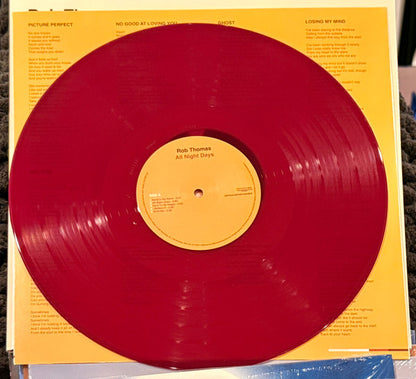 Rob Thomas - All Night Days (RED VINYL) *SIGNED* | Mint (M) Mint (M) - ROCK *NEW/COLOR*