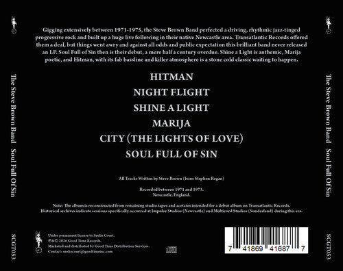 Steve Brown Band - (PRESALE 7/3/26) Soul Full of Sin (MANUFACTURED ON DEMAND CD) | Mint (M) Mint (M) - ROCK *NEW/COLOR*