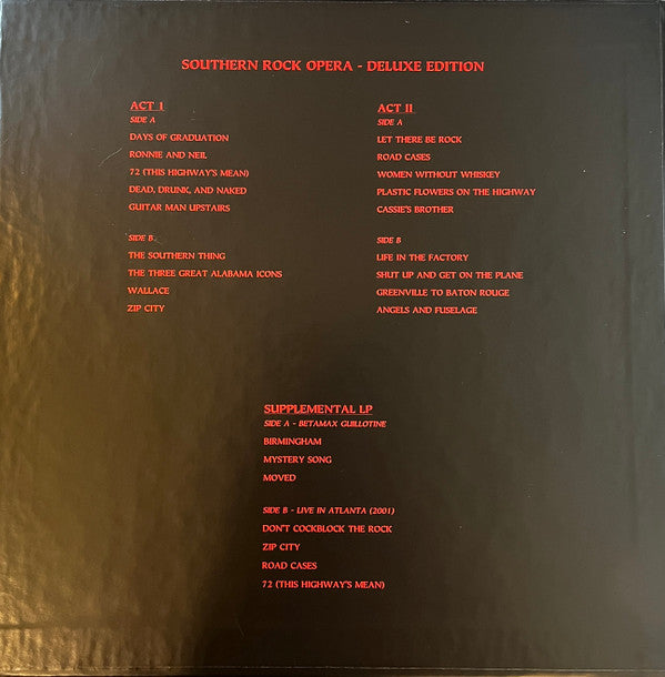 Southern Rock Opera (IEX: CLEAR VINYL / BOXSET) | Mint (M) Mint (M) - COUNTRY *SEALED/CLEAR*