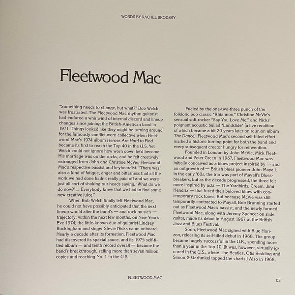 Fleetwood Mac (BLACK & WHITE COLOR VINYL - VMP) | Mint (M) Mint (M) - ROCK *NEW/COLOR*