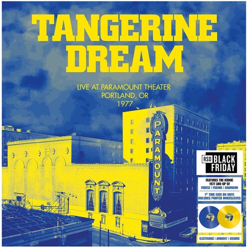 Tangerine Dream - Live at Paramount Theatre - Portland, OR 1977 (BF RSD 2026 BLUE VINYL 2xLP) | NEW - ROCK *NEW/COLOR*