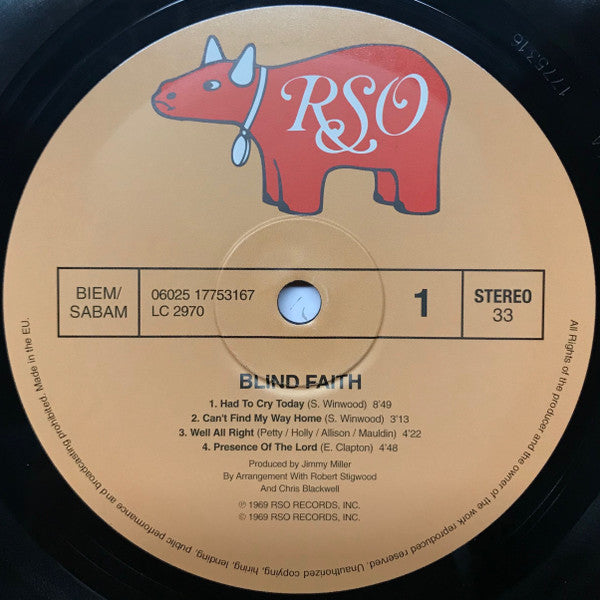 Blind Faith - Blind Faith (VINYL LP RSO 06025 17753167 2008) | Mint (M) Excellent+ (EX+) - ROCK / NEW *SEALED*