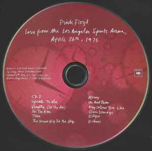 PINK FLOYD - Live from The Los Angeles Sports Arena, April 26th 1975 (RSD 2026 2x CD) | Mint (M) Mint (M) - ROCK *NEW*