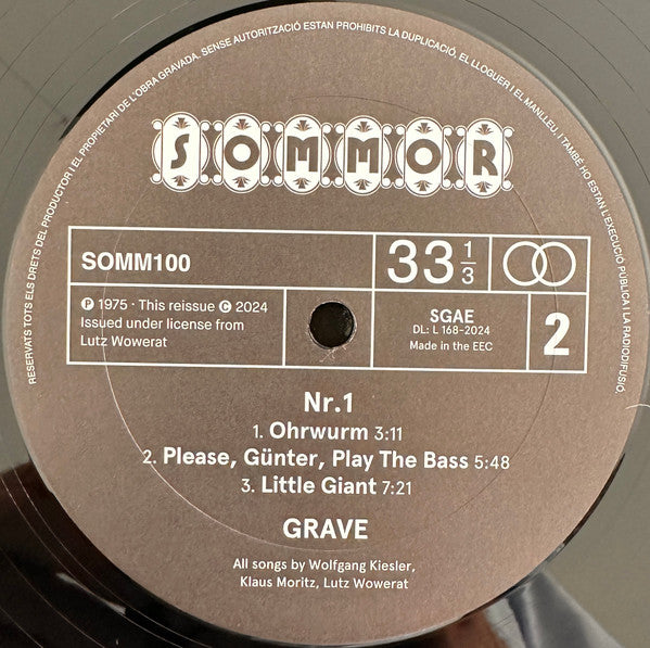 Grave (5) - Nr. 1 | Mint (M) Mint (M) - ROCK *NEW*