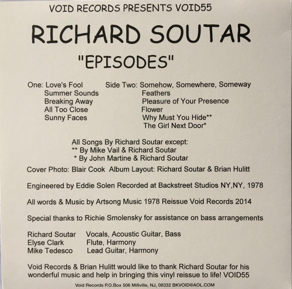 Richard Soutar - Episodes | Mint (M) Mint (M) - ROCK *NEW*