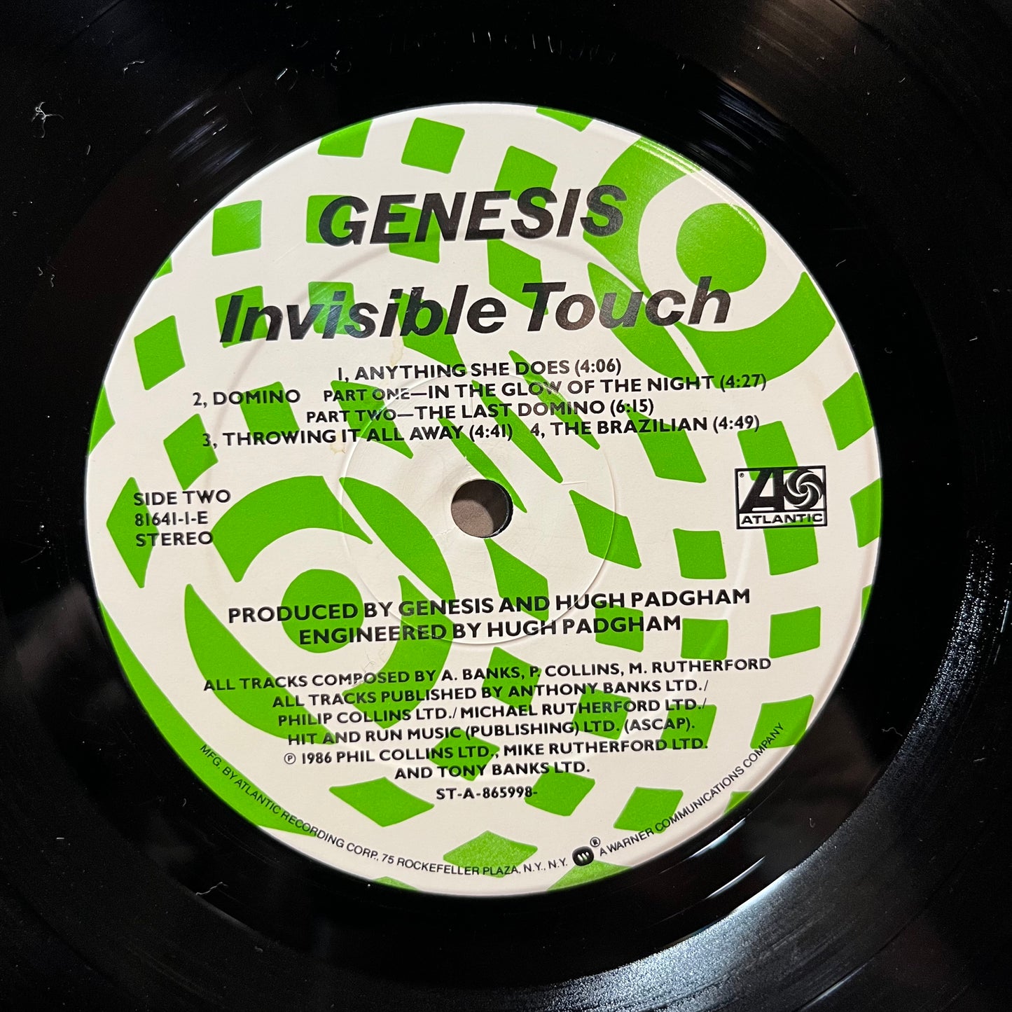 Genesis - Invisible Touch (VINYL LP ATLANTIC 7 81641-1-E 1986) | Excellent+ (EX+) Excellent+ (EX+) - ROCK/POP / USED *EXCELLENT+*
