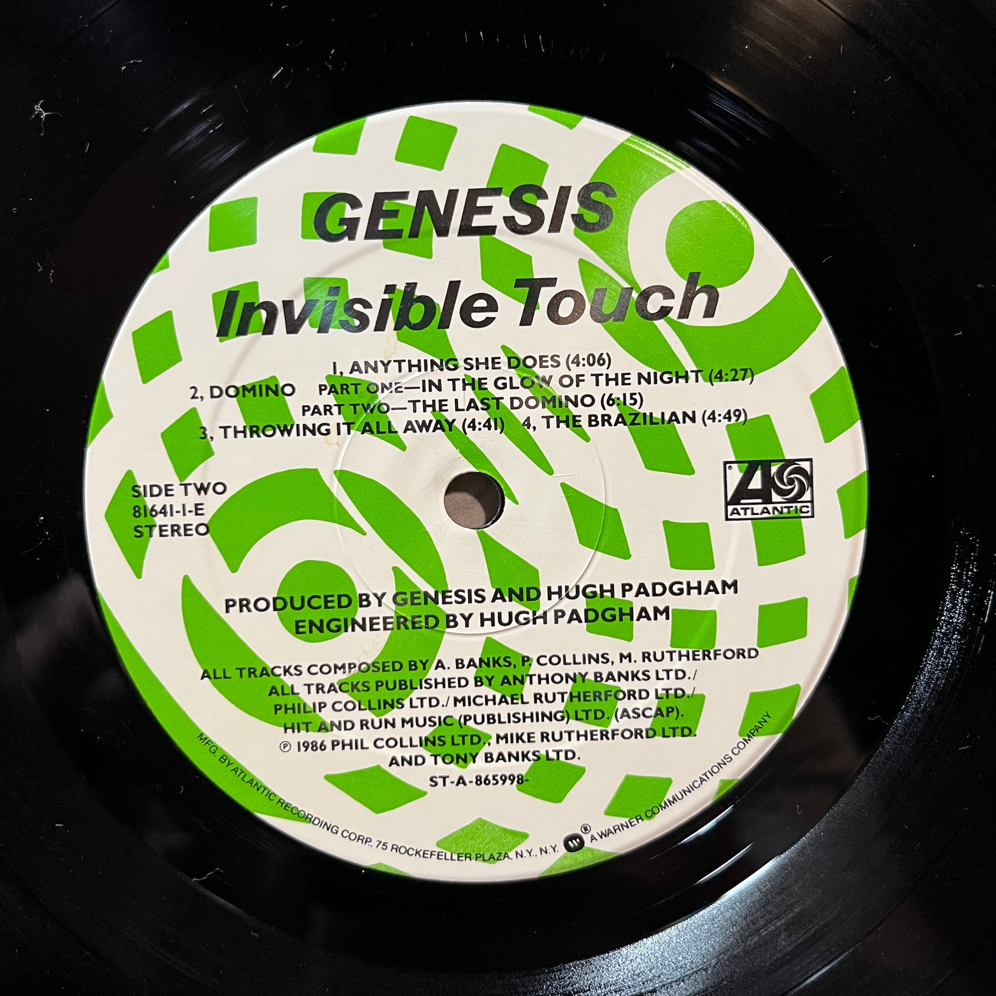 Genesis - Invisible Touch (VINYL LP ATLANTIC 7 81641-1-E 1986) | Excellent+ (EX+) Excellent+ (EX+) - ROCK/POP / USED *EXCELLENT+*