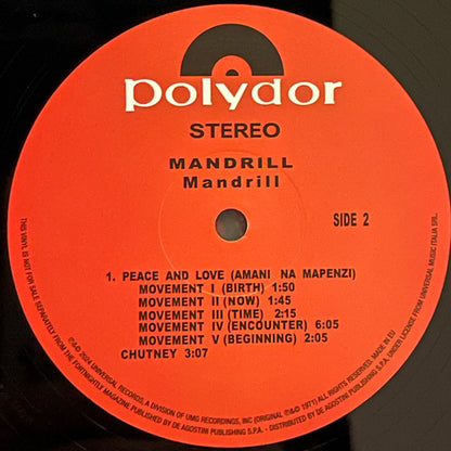Mandrill - Mandrill (VINYL - ITALY 2025) | Mint (M) Mint (M) - ROCK/PROG *SEALED*