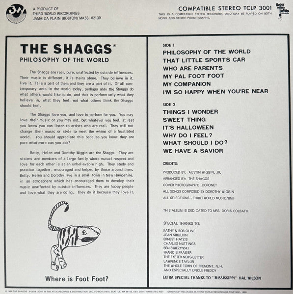 The Shaggs - Philosophy Of The World (YELLOW SMOKE VINYL) | Mint (M) Mint (M) - ROCK/PSYCH/GARAGE *SEALED/COLOR*