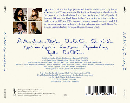 As You Like It - (PRESALE 6/19/26) Ages Come and Ages Go (MOD CD) | Mint Mint - ROCK/PSYCH *NEW*