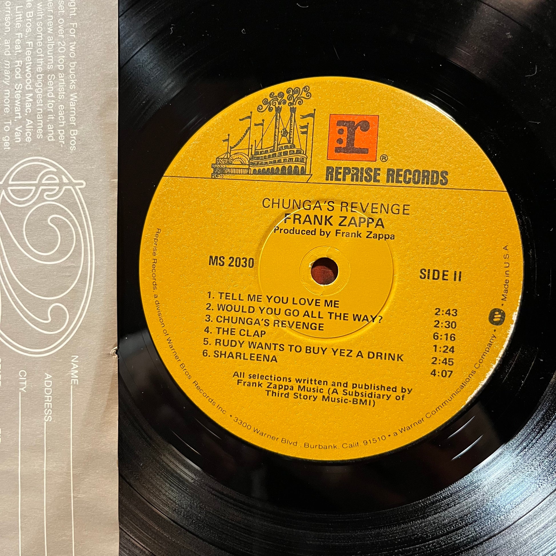 Frank Zappa - Chunga's Revenge (VINYL LP REPRISE 2030) | Excellent+ (EX+) Very Good Plus (VG+) - ROCK/PSYCH / USED *EXCELLENT+*