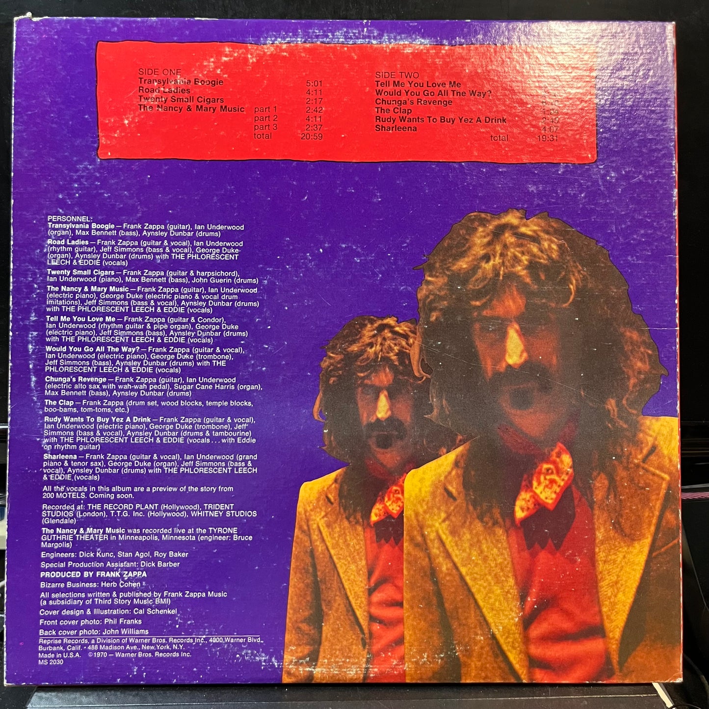 Frank Zappa - Chunga's Revenge (VINYL LP REPRISE 2030) | Excellent+ (EX+) Very Good Plus (VG+) - ROCK/PSYCH / USED *EXCELLENT+*