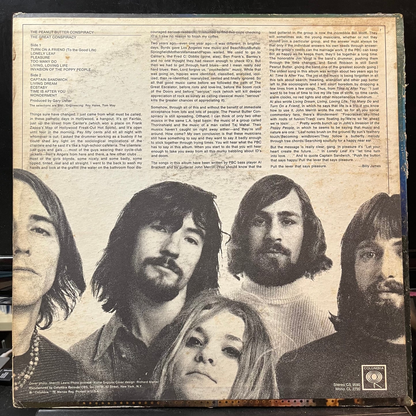The Peanut Butter Conspiracy - The Great Conspiracy (VINYL LP COLUMBIA CS 9590 1967) | Excellent+ (EX+) Very Good (VG) - ROCK/PSYCH / USED *EXCELLENT+*