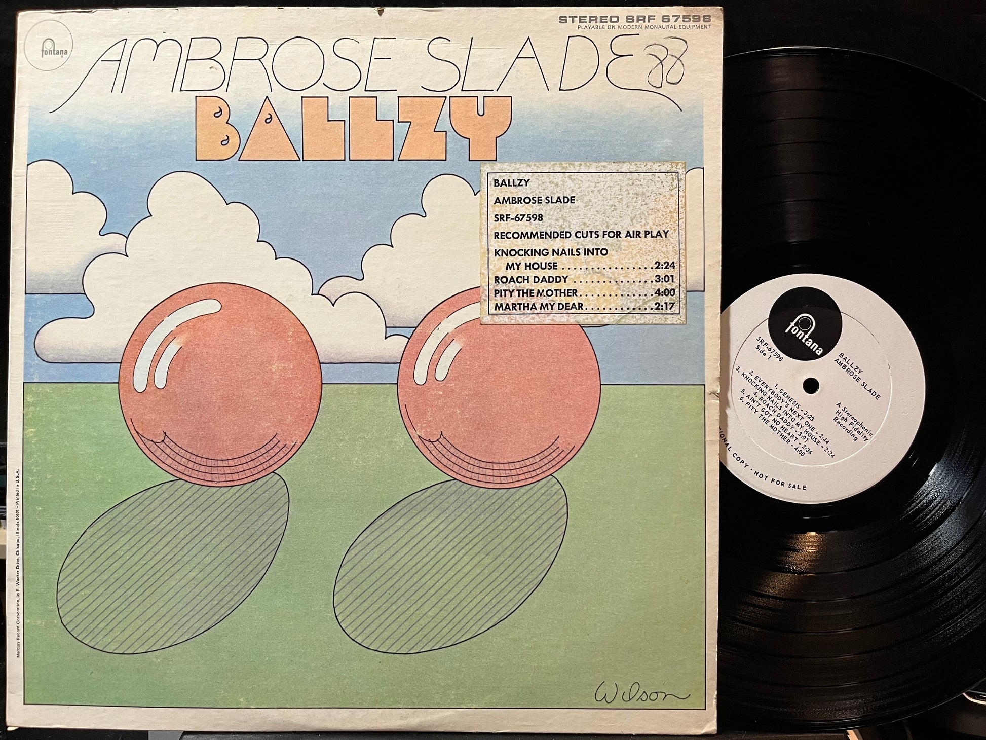 Ambrose Slade - Ballzy (VINYL LP FONTANA SRF 67598 1969) | Near Mint- (NM-) Excellent (EX) - ROCK/PSYCH / USED *NEAR MINT-*