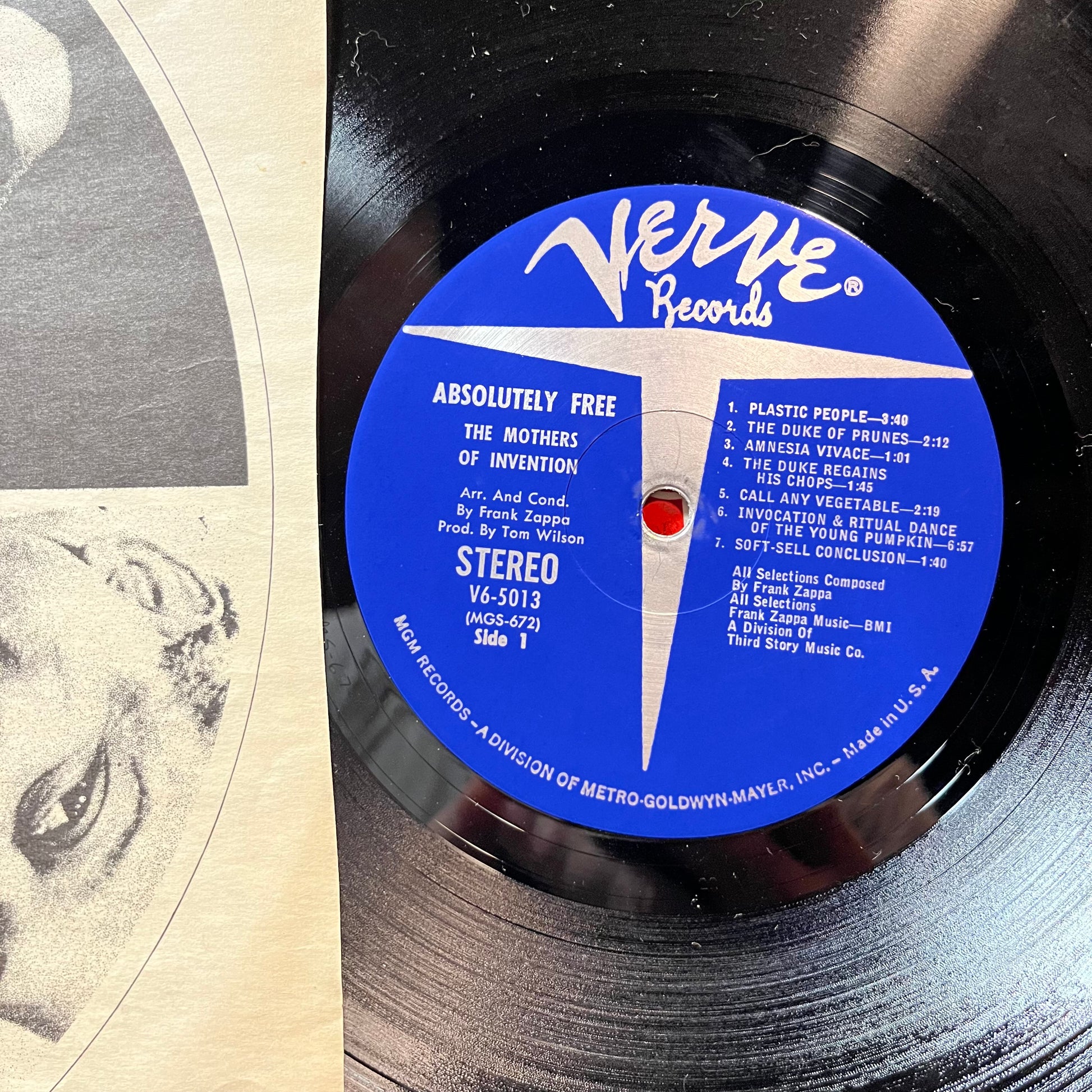 The Mothers Of Invention - Absolutely Free (VINYL LP VERVE V6-5013 1967) | Near Mint (NM or M-) Very Good Plus (VG+) - ROCK/PSYCH / USED *NEAR MINT*