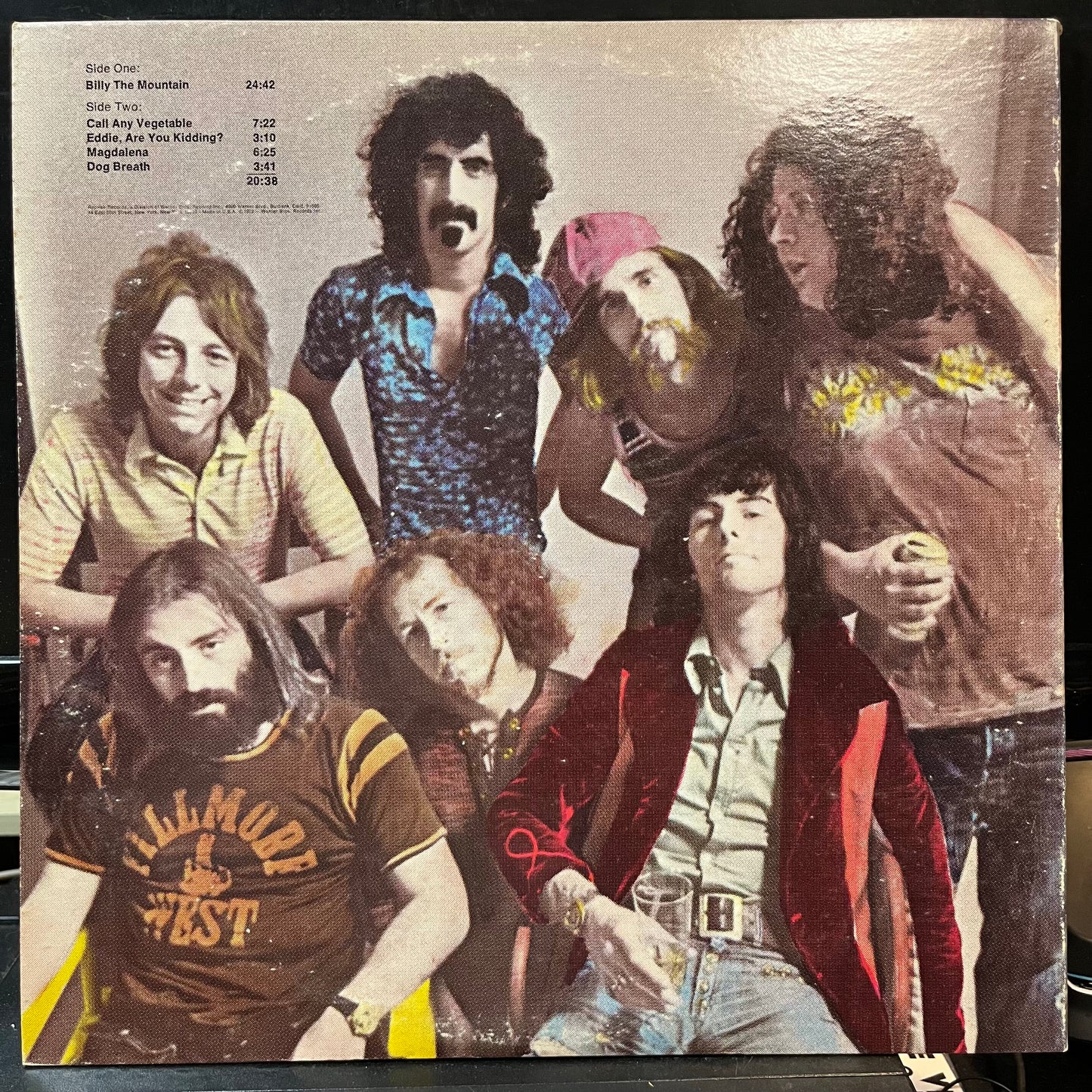 The Mothers - Just Another Band From L.A. (VINYL LP BIZARRE MS 2075 1972) | Near Mint (NM or M-) Very Good Plus (VG+) - ROCK/PSYCH / USED *NEAR MINT*