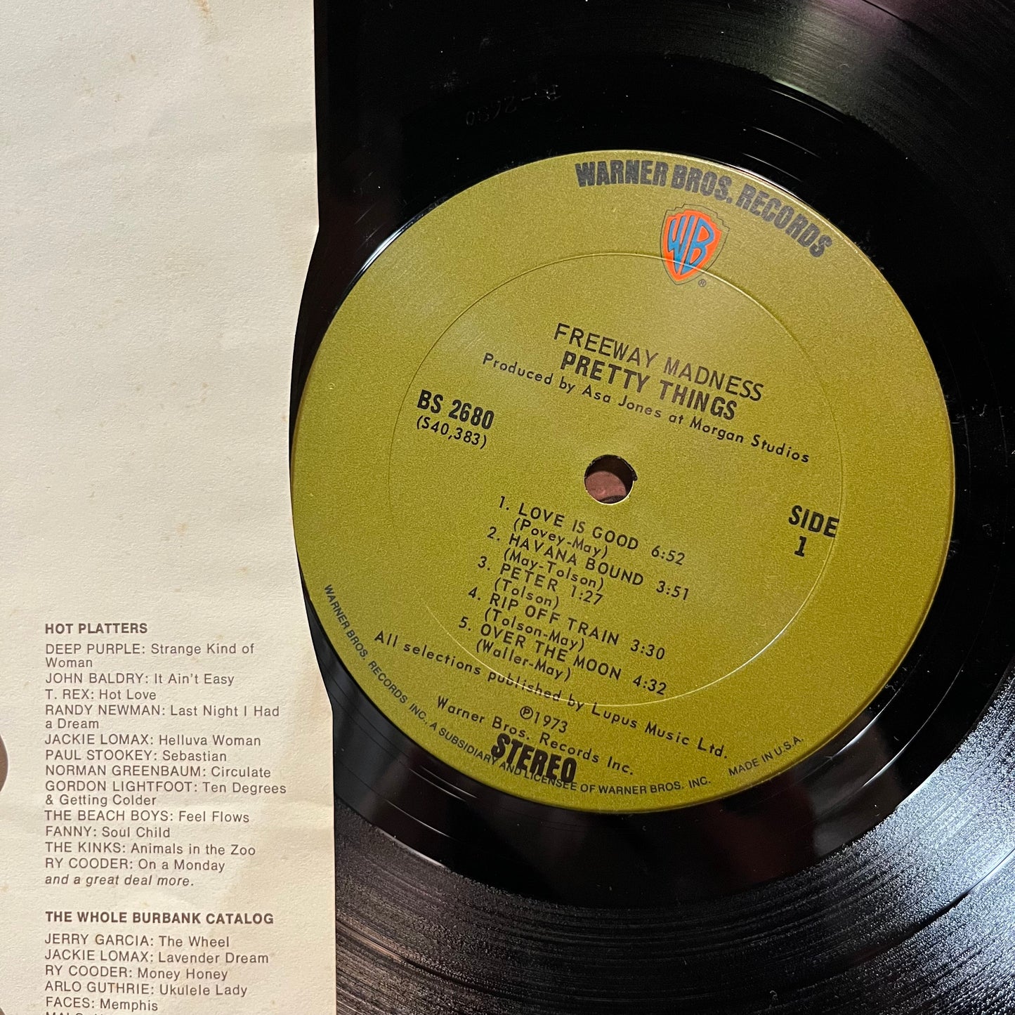 The Pretty Things - Freeway Madness (VINYL LP WARNER BROS. BS 2680 1973) | Near Mint (NM or M-) Very Good (VG) - ROCK/PSYCH / USED *NEAR MINT*