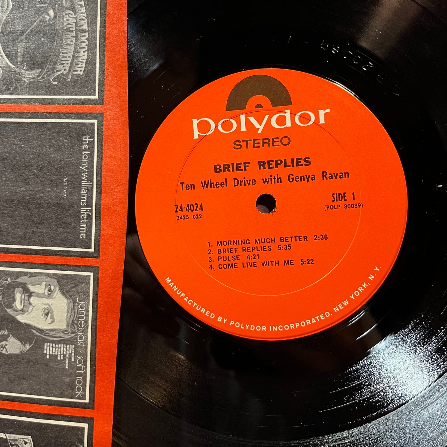 Ten Wheel Drive With Genya Ravan - Brief Replies (VINYL LP POLYDOR 2425 022 1970) | USED Near Mint (NM or M-) Very Good Plus (VG+) - ROCK/PSYCH / USED *NEAR MINT*