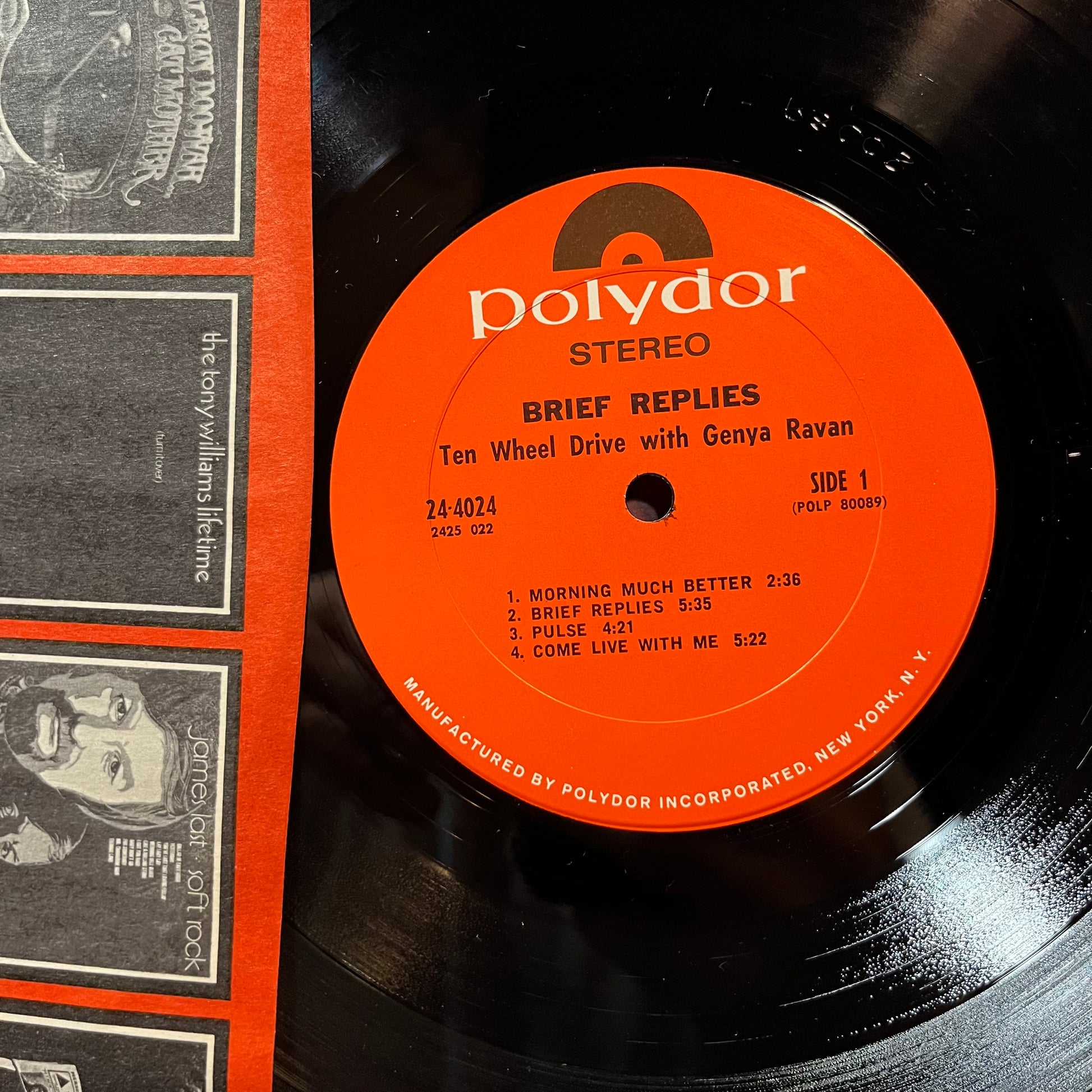 Ten Wheel Drive With Genya Ravan - Brief Replies (VINYL LP POLYDOR 2425 022 1970) | USED Near Mint (NM or M-) Very Good Plus (VG+) - ROCK/PSYCH / USED *NEAR MINT*