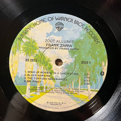 Zappa Frank - Zoot Allures (VINYL LP) | USED Very Good Plus (VG+) Very Good Plus Plus (VG++) - ROCK/PSYCH / USED *VERY GOOD+*