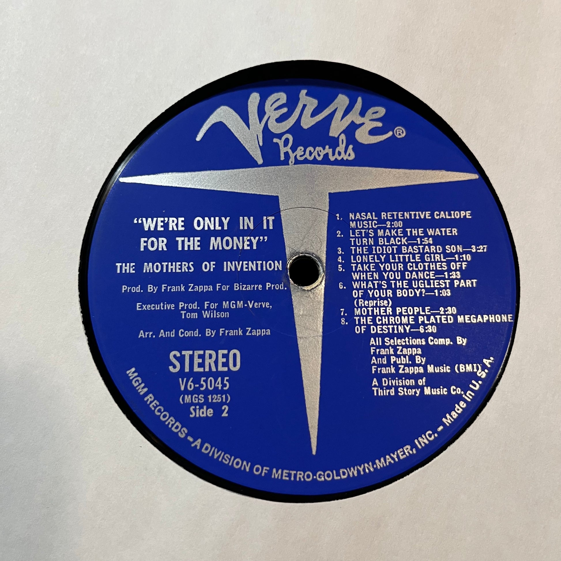 The Mothers Of Invention - We're Only In It For The Money (VINYL LP VERVE V/V6 5045X 1968) | Very Good (VG) Very Good (VG) - ROCK/PSYCH / USED *VERY GOOD*