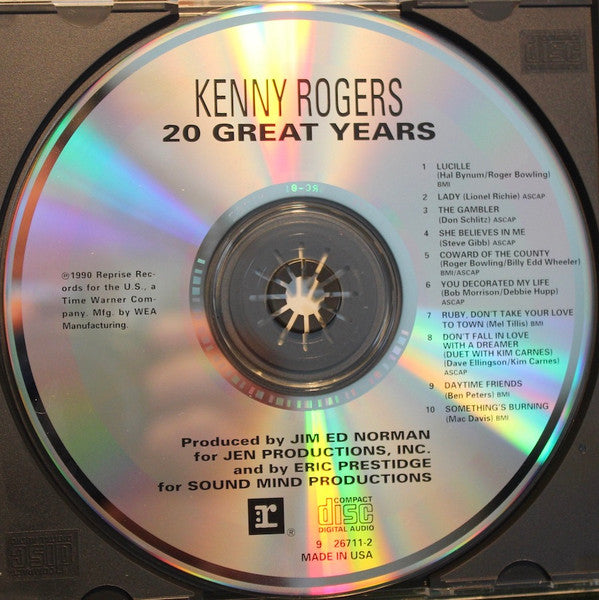 Kenny Rogers - 20 Great Years | Mint (M) Mint (M) - COUNTRY *SEALED/CD*