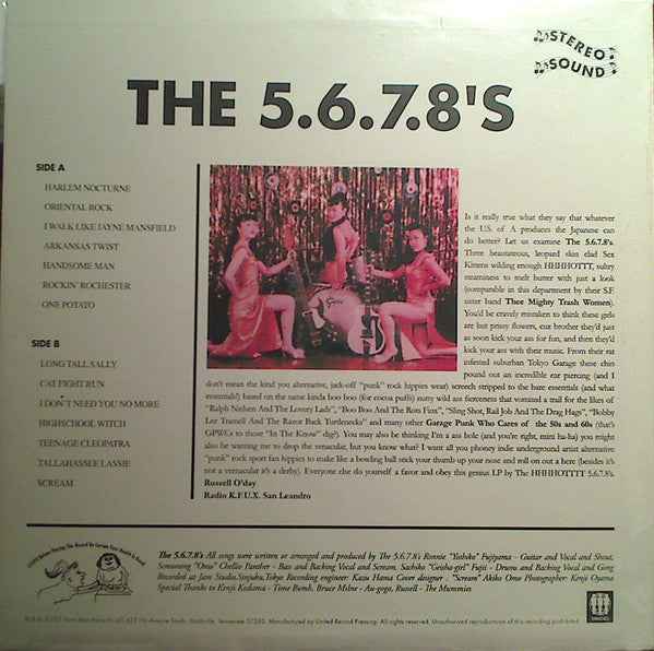 The 5.6.7.8's The 5.6.7.8's LP Mint (M) Mint (M)