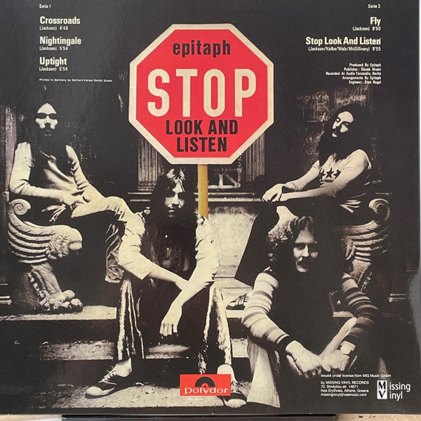 Stop Look And Listen (VINYL) | Mint (M) Mint (M) - ROCK *SEALED*