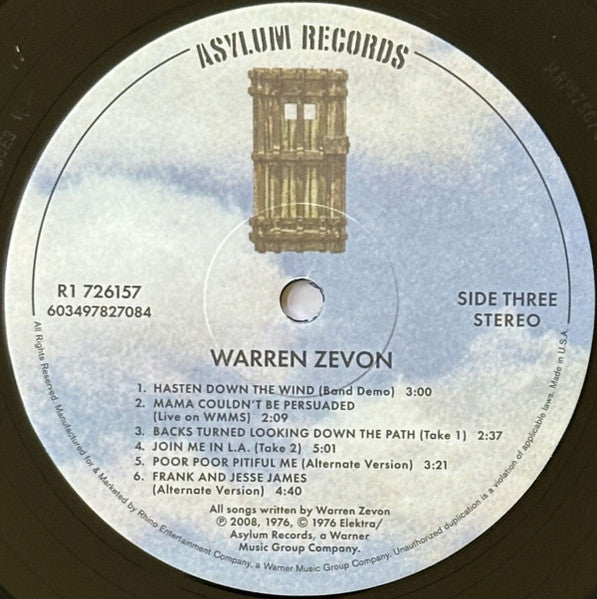 Warren Zevon (2XVINYL) | Mint (M) Mint (M) - ROCK *SEALED*