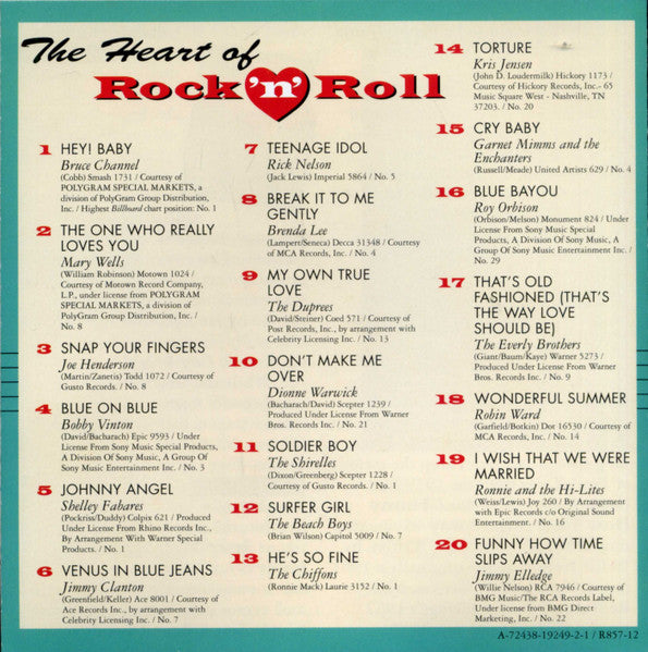 Various - The Heart Of Rock 'N' Roll - 1962-1963 *CD* | Mint (M) Mint (M) - ROCK *SEALED*