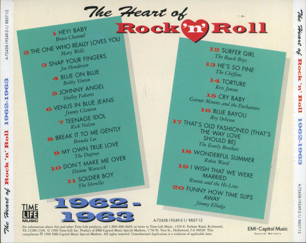 Various - The Heart Of Rock 'N' Roll - 1962-1963 *CD* | Mint (M) Mint (M) - ROCK *SEALED*