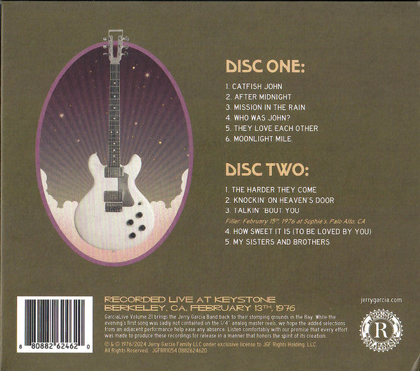 The Jerry Garcia Band - Garcia Live Volume 21 (February 13th, 1976 Keystone, Berkeley CA) *CD* | Mint (M) Mint (M) - ROCK *SEALED*