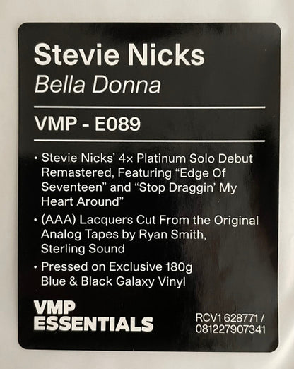 Bella Donna (BLUE VINYL - VMP) | Mint (M) Mint (M) - ROCK *SEALED*