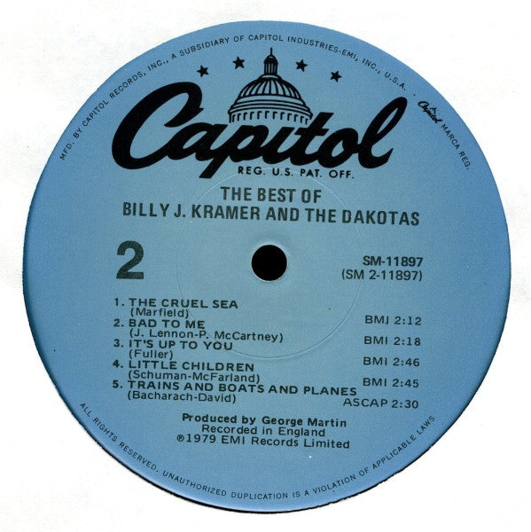 The Best Of Billy J. Kramer With The Dakotas (VINYL) | Mint (M) Mint (M) - ROCK *SEALED*