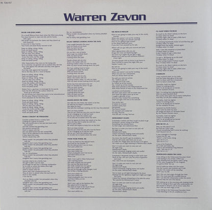 Warren Zevon (2XVINYL) | Mint (M) Mint (M) - ROCK *SEALED*