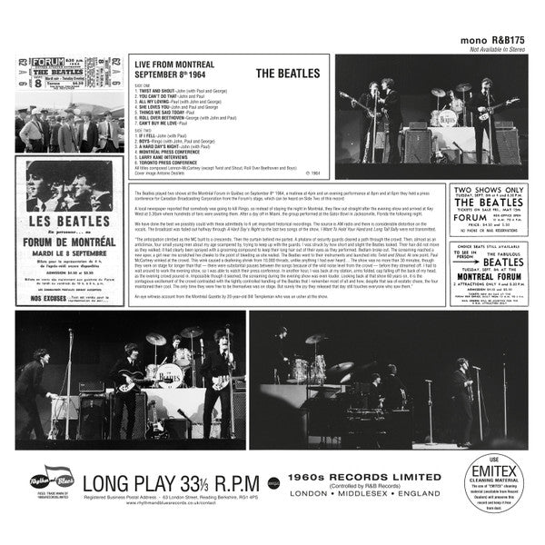 Live From Canada 1964: Montréal September 8th (VINYL) | - ROCK *SEALED*