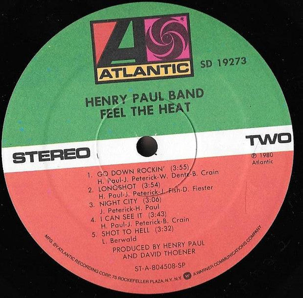 Henry Paul Band - Feel The Heat (VINYL) | Mint (M) Near Mint (NM) - ROCK *SEALED*