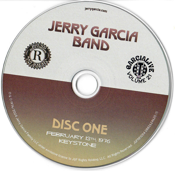 The Jerry Garcia Band - Garcia Live Volume 21 (February 13th, 1976 Keystone, Berkeley CA) *CD* | Mint (M) Mint (M) - ROCK *SEALED*