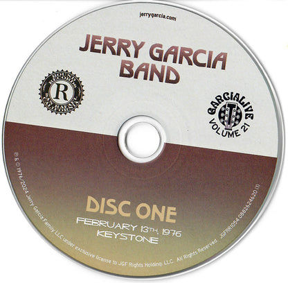 The Jerry Garcia Band - Garcia Live Volume 21 (February 13th, 1976 Keystone, Berkeley CA) *CD* | Mint (M) Mint (M) - ROCK *SEALED*