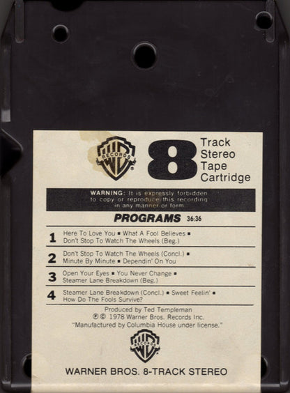 Minute By Minute (8-TRACK TAPE) | Mint (M) Near Mint (NM) - ROCK *SEALED*