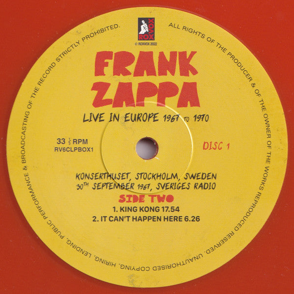 Live In Europe 1967 To 1970 (6XLP BOX* | Mint (M) Mint (M) - ROCK *SEALED*