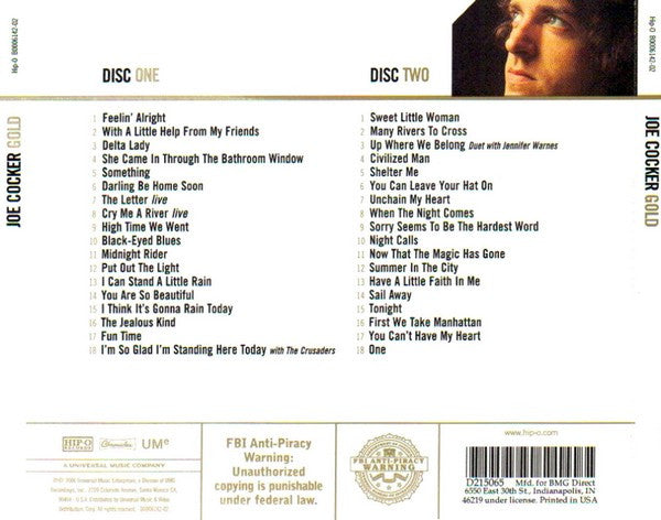 Joe Cocker Gold CD Mint (M) Mint (M)