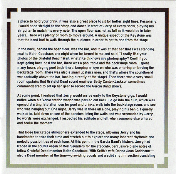 Garcia Live Volume 21 (February 13th, 1976 Keystone, Berkeley CA) *CD* | Mint (M) Mint (M)