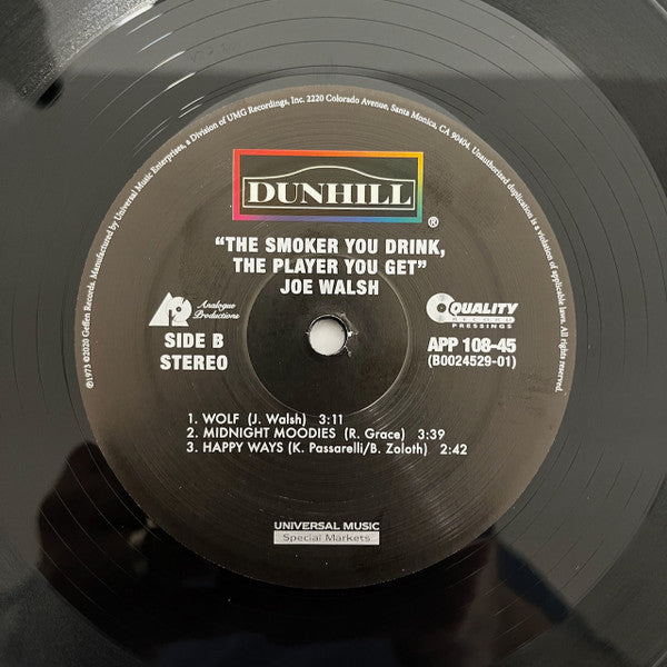 Joe Walsh - The Smoker You Drink, The Player You Get | Mint (M) Mint (M) - ROCK *SEALED*