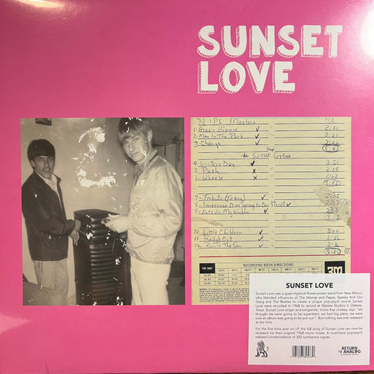 Sunset Love (VINYL)*DISCOUNTED* | - ROCK *SEALED*