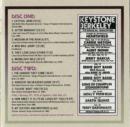 The Jerry Garcia Band - Garcia Live Volume 21 (February 13th, 1976 Keystone, Berkeley CA) *CD* | Mint (M) Mint (M) - ROCK *SEALED*