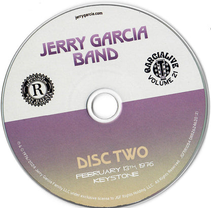 The Jerry Garcia Band - Garcia Live Volume 21 (February 13th, 1976 Keystone, Berkeley CA) *CD* | Mint (M) Mint (M) - ROCK *SEALED*